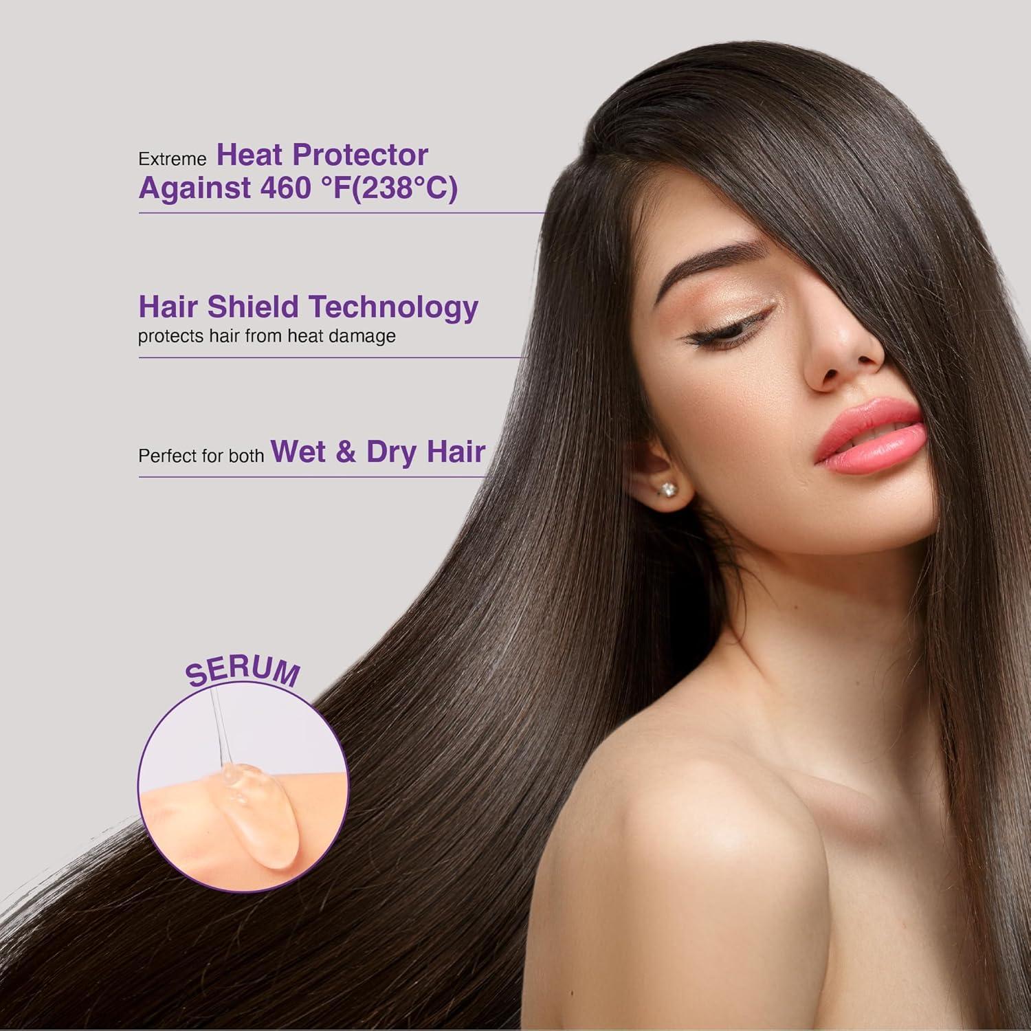 imageKiss Red by Pencil Flat Iron Hair Straightener 03 Inch CeramicFlat Ironheat Protectant Serum