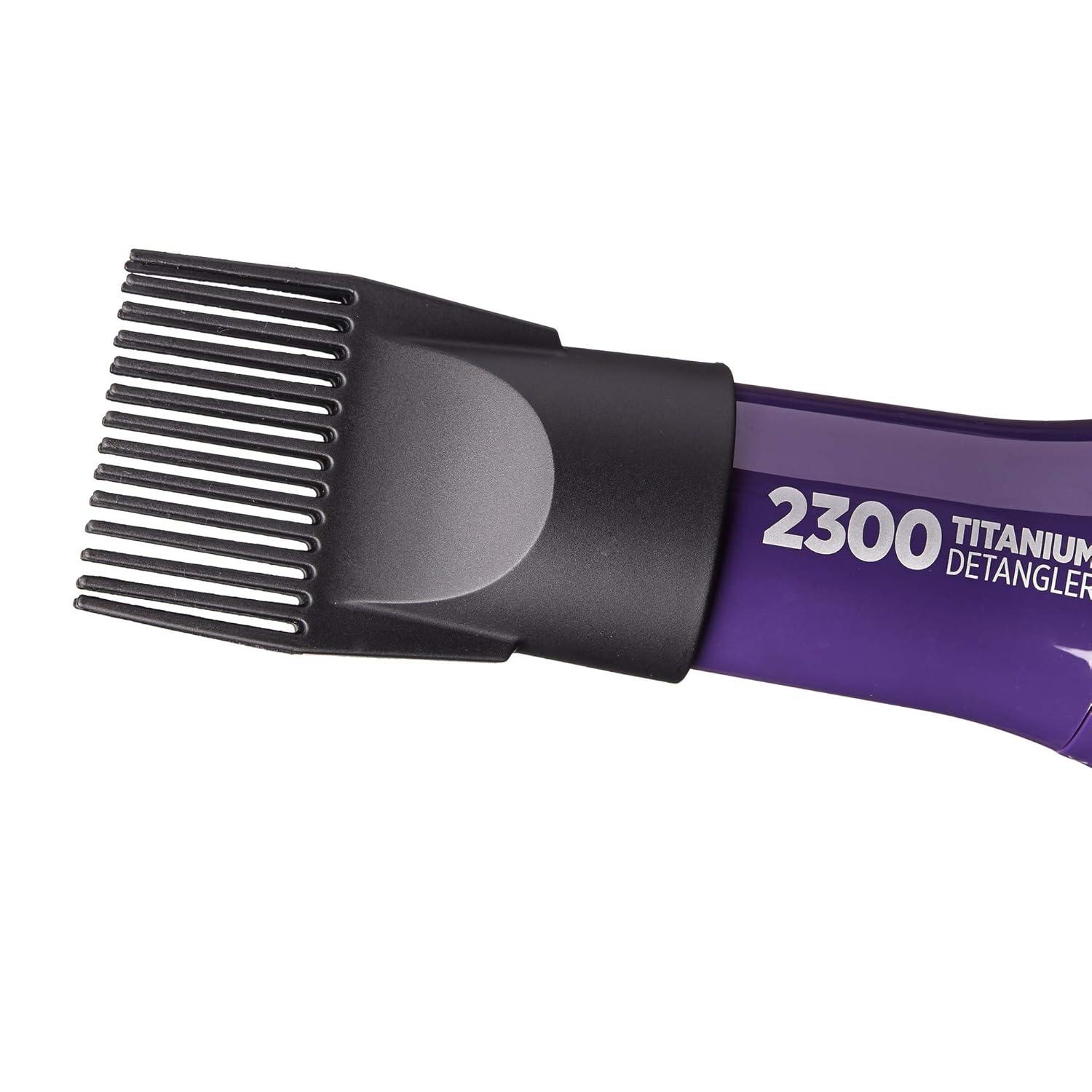 imageRED by Kiss Titanium 2300 Detangler Hair Dryer Double Comb Layer Technology 4X Faster Straightening High Heat Resistant Better Heat Distribution 3 Bonus Titanium Detangler Piks All Hair Types