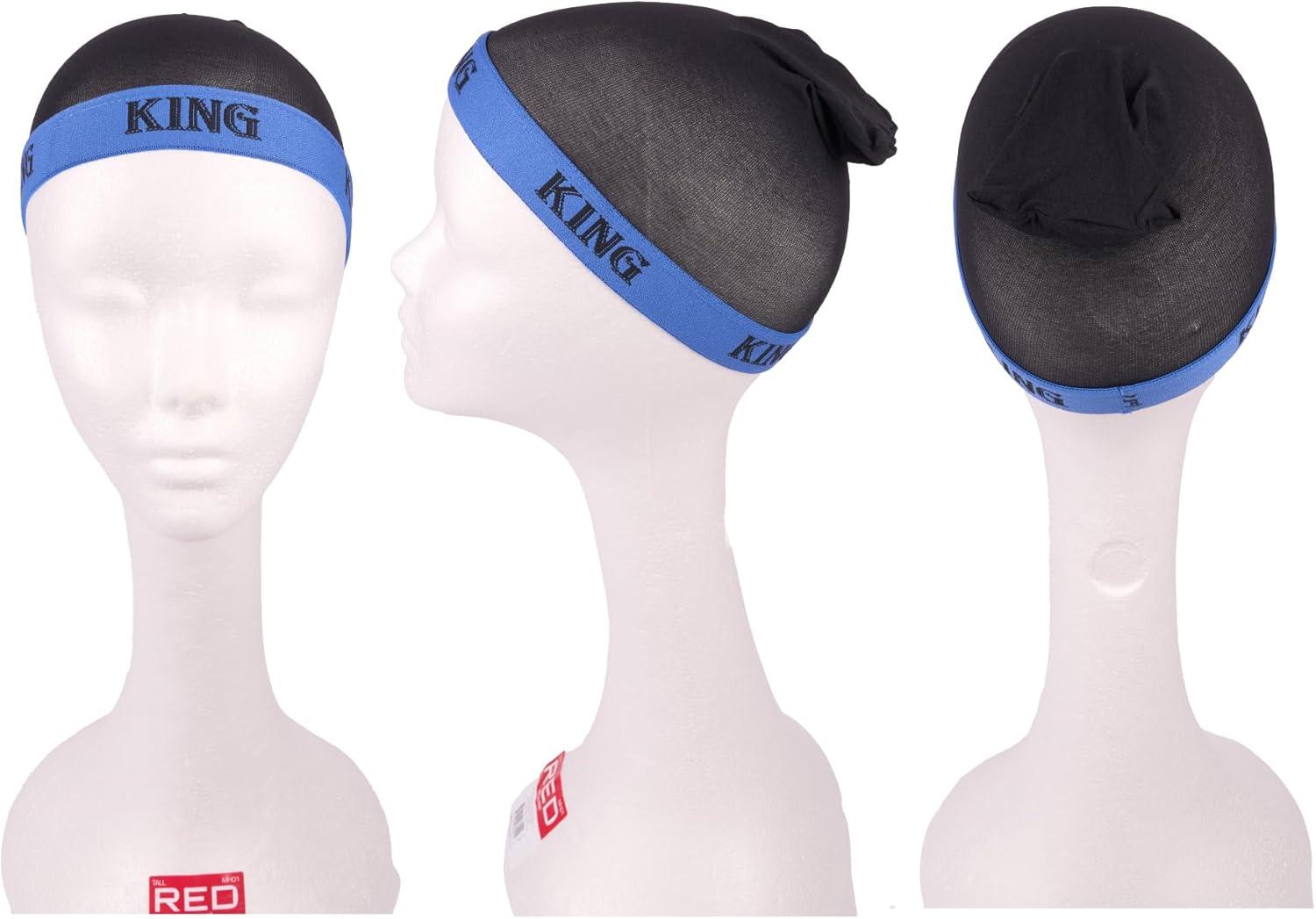 imageRed by Kiss Fashion Wave Cap UltraStretch Fit Durable Elastic Band All Day Hair Compression Perfect Layering with DuragRegularBlue King