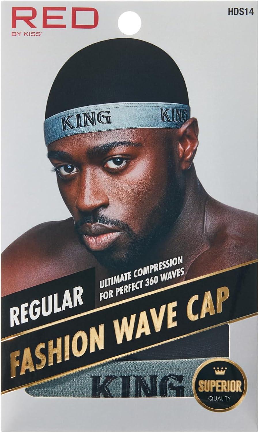 imageRed by Kiss Fashion Wave Cap UltraStretch Fit Durable Elastic Band All Day Hair Compression Perfect Layering with DuragRegularGrey King