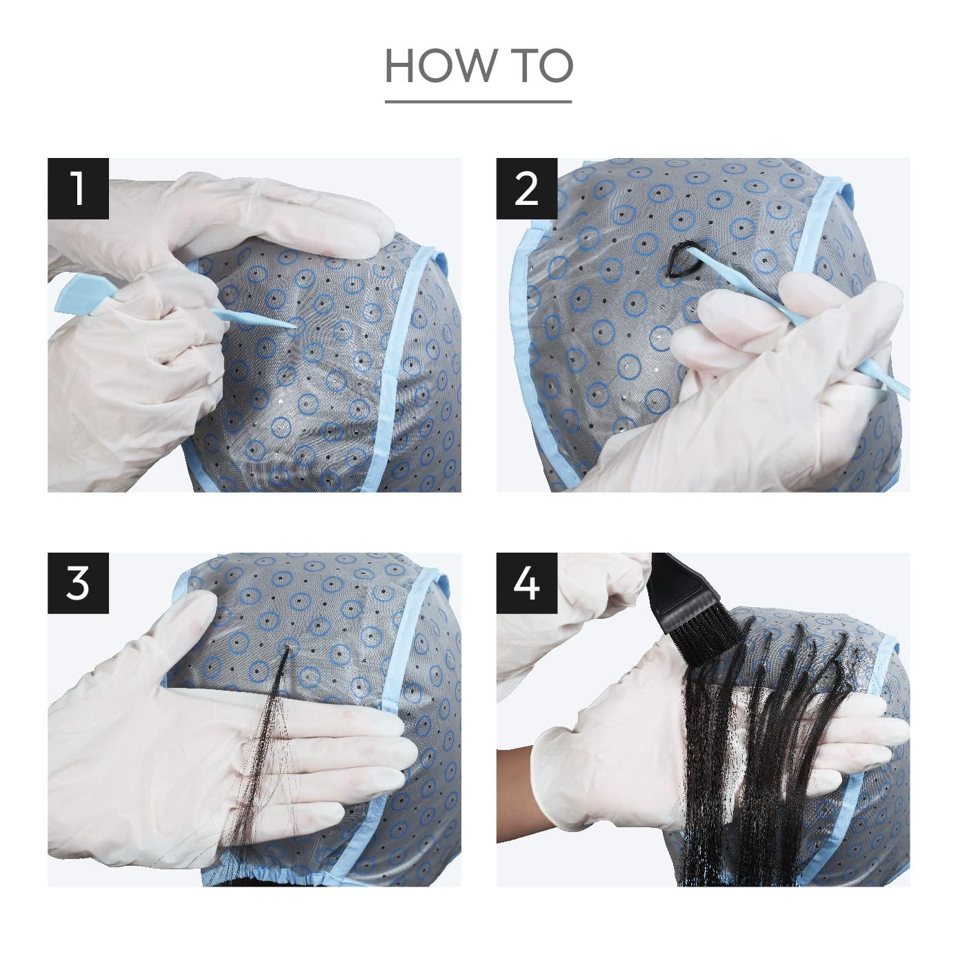 imageRed by Kiss Hair Dye Coloring and Highlighting Kit Frosting and Tipping Cap kit 5 Piece Kit2 Piece Kit