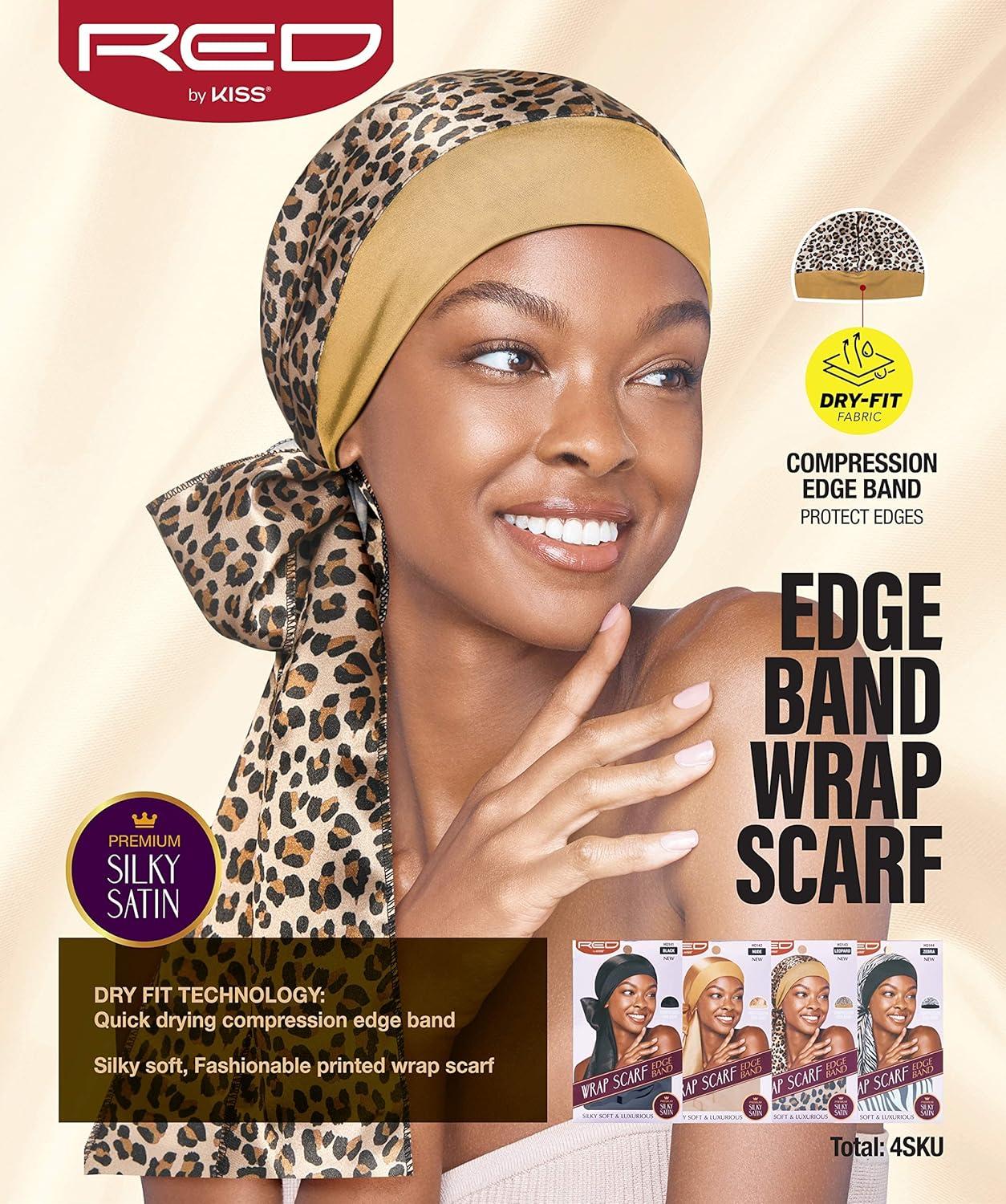 imageRed by Kiss Silky Satin Wrap Scarf Premium Blended Silk Multi Purpose2pack Set 4