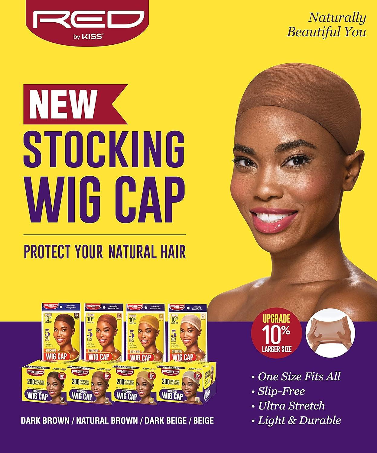 imageRed by Kiss Stocking Wig Cap 5 PCS BlackDark Beige