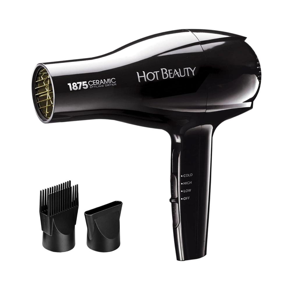 image1875 Ceramic Styler Hair Styling Blow Dryer 2 Attachments Included Lightweight and Fast Dry Multi Heat Speed Setting Perfect Size for Home or Travel