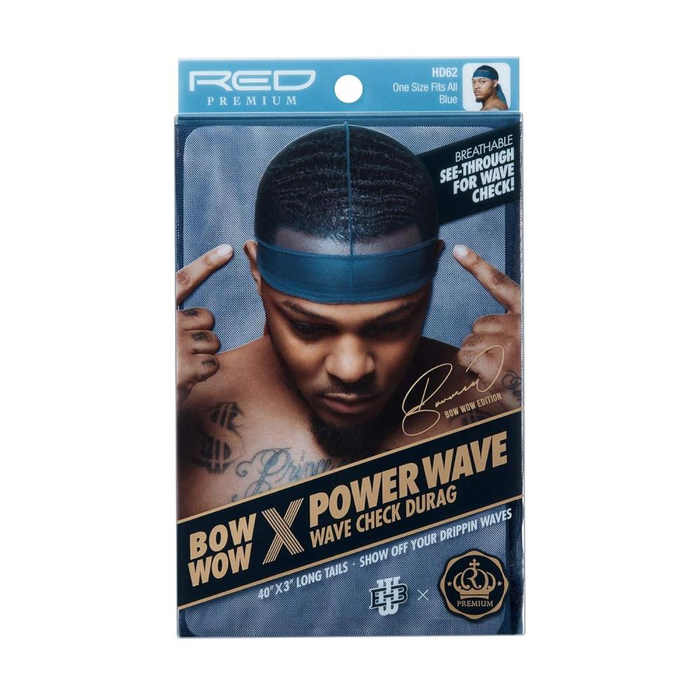 imageRed Premium BowWow X Powerwave Wave Check Premium Durag Blue