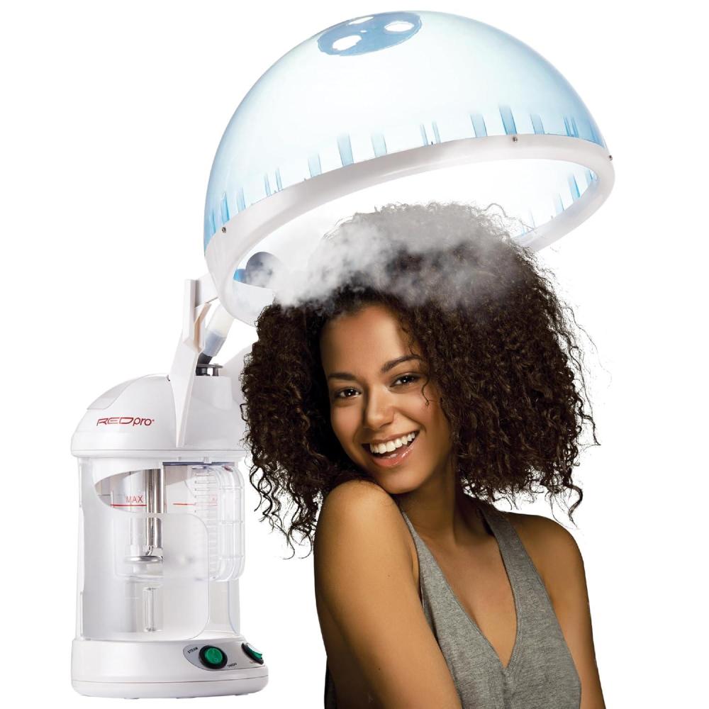 imageRed Pro Hair Therapy 2in1 Hair Steamer ampamp Facial Steamer for Hydration Deep Cleaning Designed for Personal Care at Home or Spa ampamp Salon Moisturize Hair 6x More Effectively