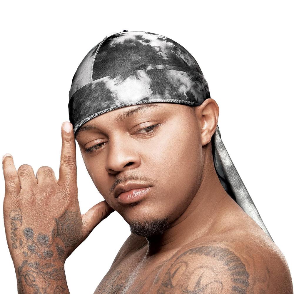 imageRed by Kiss Bow Wow X Power Wave Tie Dye Silky Durag for Men Waves Silky Doo Rag BlackBlack