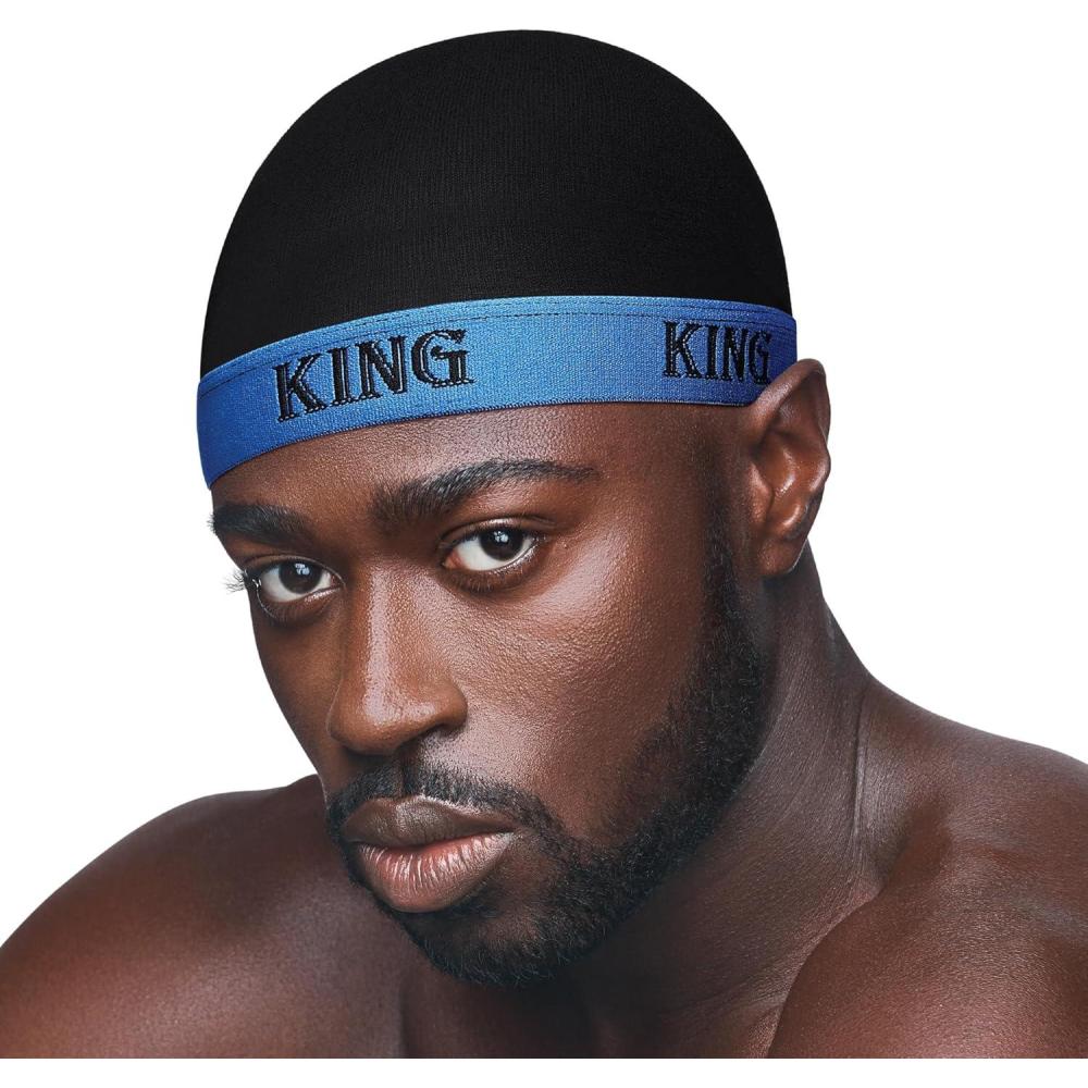 imageRed by Kiss Fashion Wave Cap UltraStretch Fit Durable Elastic Band All Day Hair Compression Perfect Layering with DuragRegularBlue King