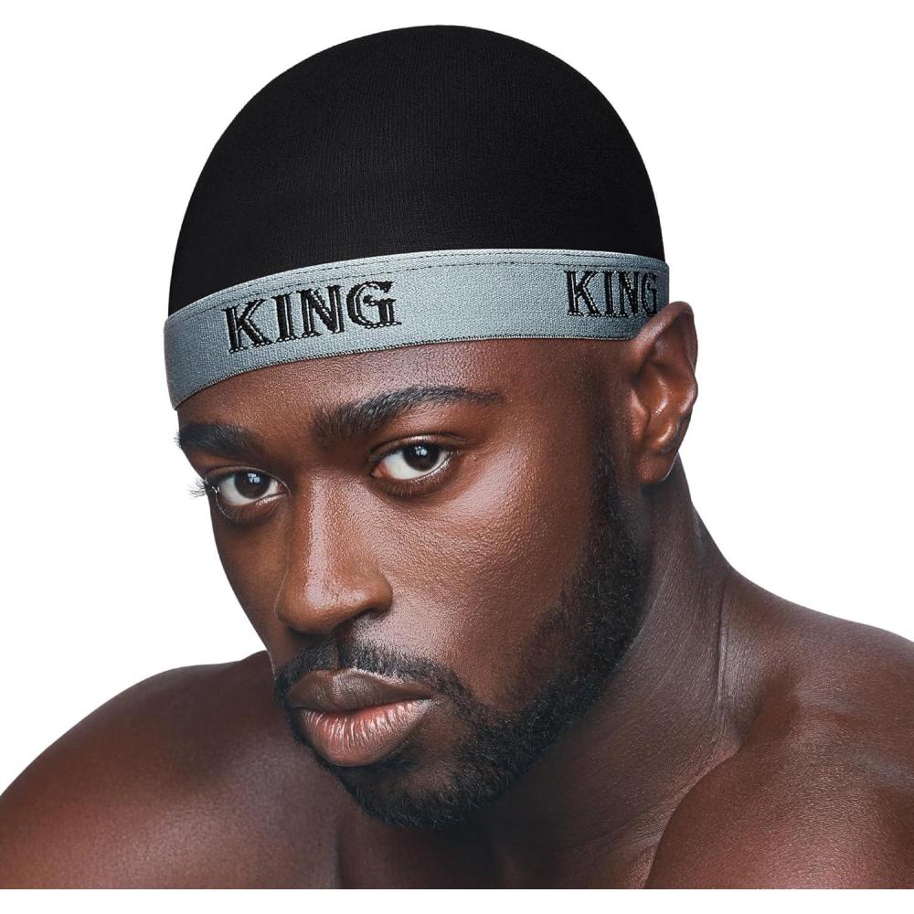 imageRed by Kiss Fashion Wave Cap UltraStretch Fit Durable Elastic Band All Day Hair Compression Perfect Layering with DuragRegularGrey King