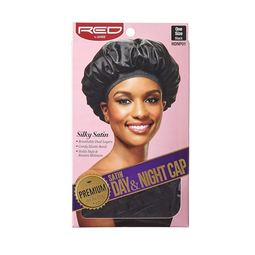 imageRed by Kiss Premium Quality Silky Satin Day ampamp Night Cap LeopardBlack