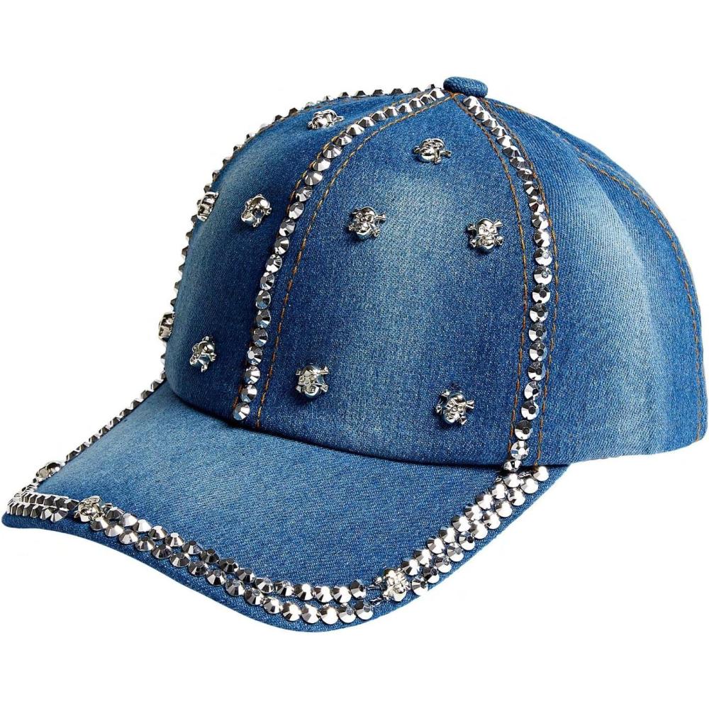 imageRed by Kiss SatinLined Baseball Cap Comfortable Fit Adjustable Hat Hair Protection Unique DesignsSkull