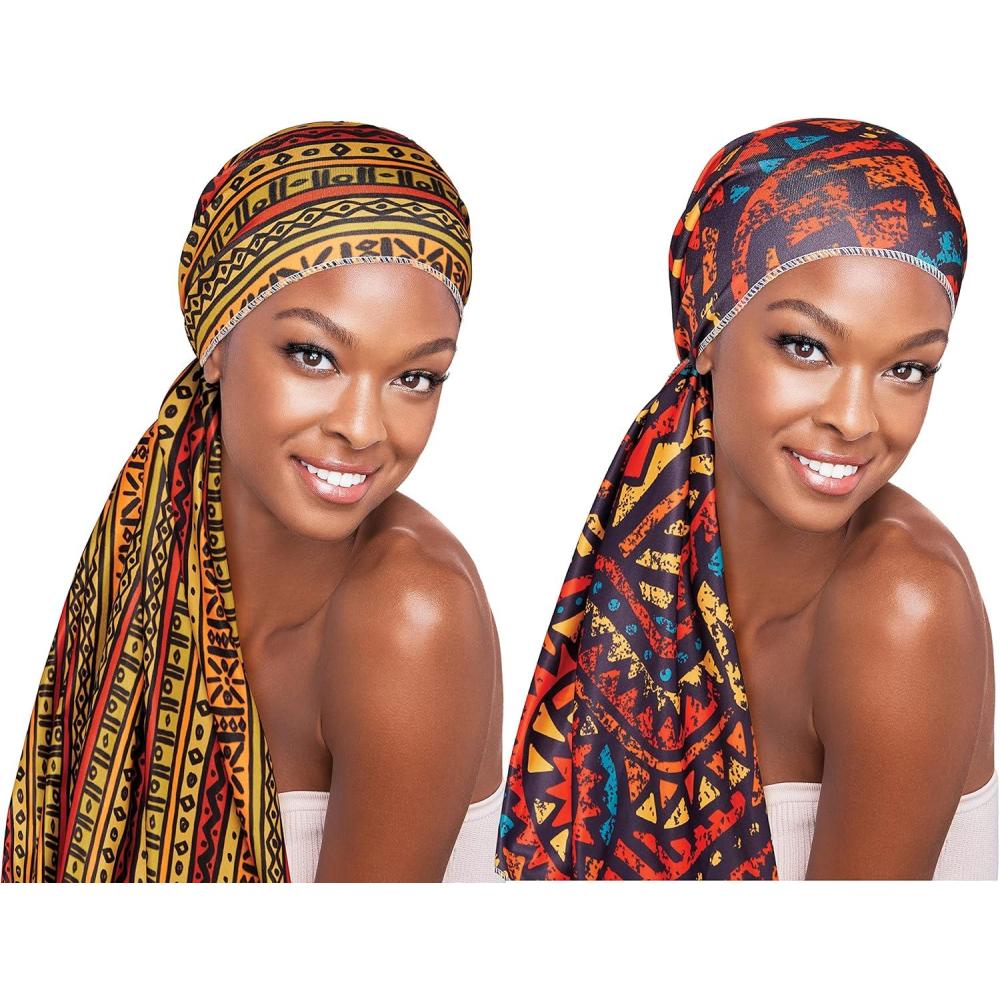 imageRed by Kiss Silky Satin Wrap Scarf Premium Blended Silk Multi Purpose2pack Set 7