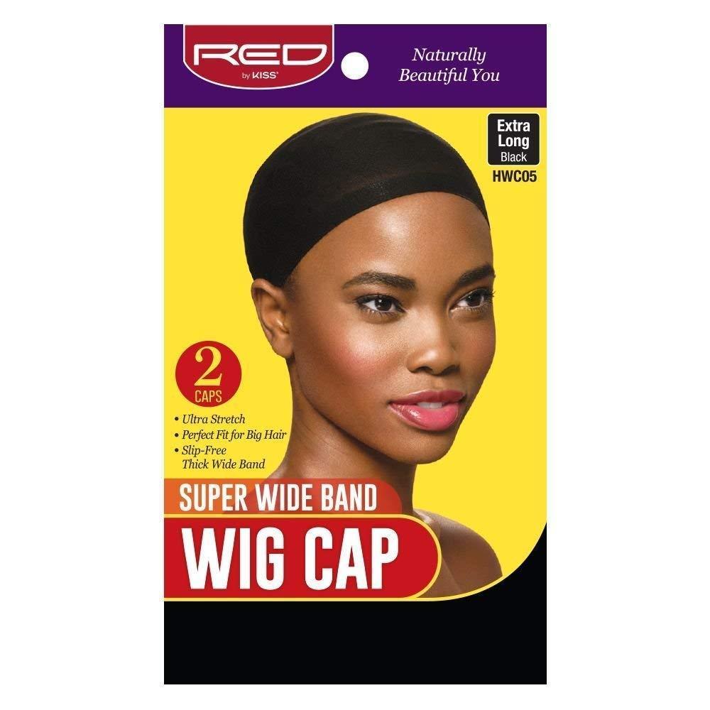 imageRed by Kiss Stocking Super Wide Band Wig Caps  2PCS Black