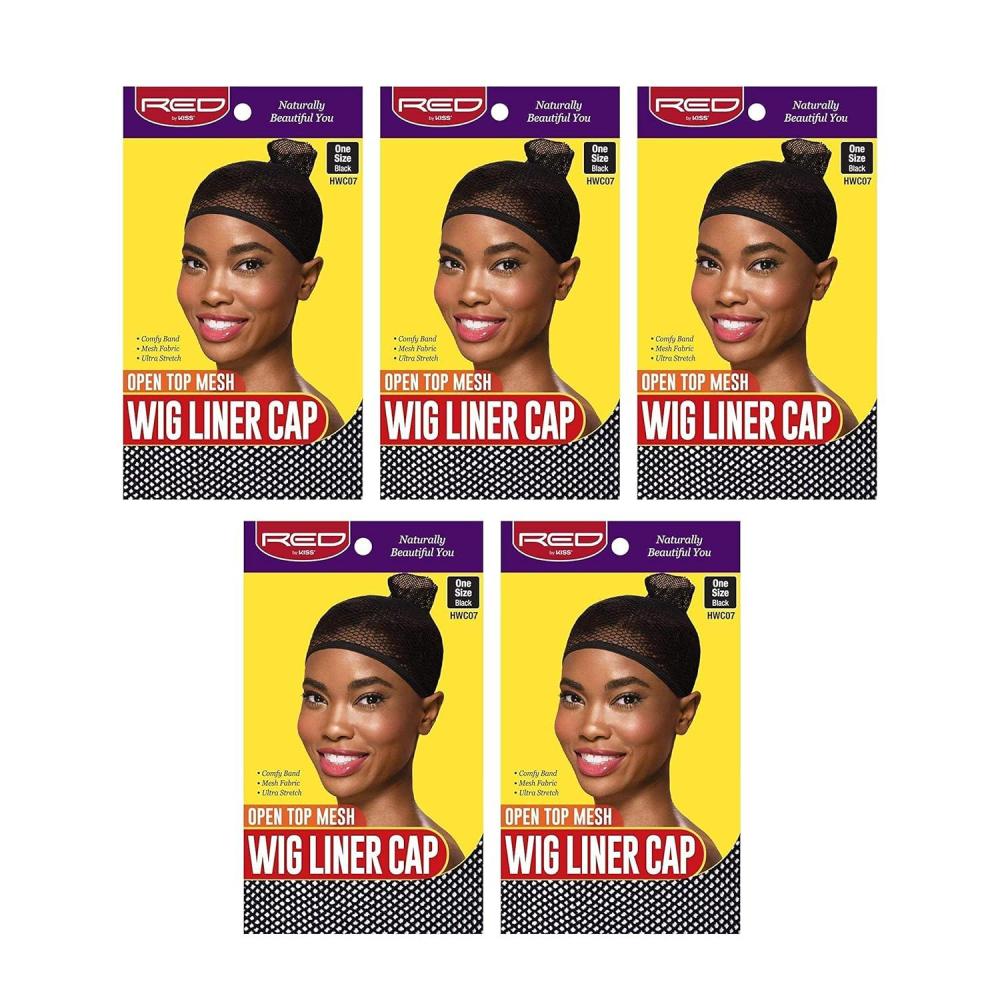 imageRed by Kiss Wig Cap 1 PACK Dark Beige StockingOpen Top Mesh Wig Liner