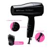 1875 Ceramic Hair Dryer, Powerful Fast Drying, Multi-Setting with Comb Attachment, Additional Detangler Included, Slide Bar Switch, Compact for Home & Travel (Black)(Black)