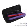 Professional Ceramic Mini Flat Iron 1/2″, Anti-Frizz, Fast Heating, Versatile Styling for Curly & Straight Hair, Ideal for Traveling with Travel Pouch (Pink)(#Violet)