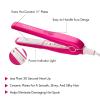Professional Ceramic Mini Flat Iron 1/2″, Anti-Frizz, Fast Heating, Versatile Styling for Curly & Straight Hair, Ideal for Traveling with Travel Pouch (Pink)(Pink)