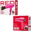RED by KISS 2000 Ceramic Hair Dryer, Professional Salon Blow Dryer, 2 Detangler Pik Attachments, Tourmaline Technology, 3 Heat Settings, Easy Storage Loop (Pink)(Pink)