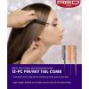 RED by KISS Professional Rat Tail Comb 12 PCS Black