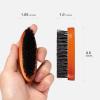 RED by Kiss Beard Brush with 100% Natural Boar Bristles for Men, Premium Wooden Brush, Beards Mustaches Grooming Shaving Comb, Tame and Soften Facial Hair (POCKET)(POCKET)