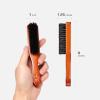 RED by Kiss Beard Brush with 100% Natural Boar Bristles for Men, Premium Wooden Brush, Beards Mustaches Grooming Shaving Comb, Tame and Soften Facial Hair (POCKET)(LONG HANDLE)