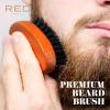 RED by Kiss Beard Brush with 100% Natural Boar Bristles for Men, Premium Wooden Brush, Beards Mustaches Grooming Shaving Comb, Tame and Soften Facial Hair (POCKET)(POCKET)