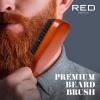 RED by Kiss Beard Brush with 100% Natural Boar Bristles for Men, Premium Wooden Brush, Beards Mustaches Grooming Shaving Comb, Tame and Soften Facial Hair (POCKET)(CLUB)