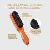 RED by Kiss Beard Brush with 100% Natural Boar Bristles for Men, Premium Wooden Brush, Beards Mustaches Grooming Shaving Comb, Tame and Soften Facial Hair (POCKET)(LONG HANDLE)