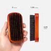 RED by Kiss Beard Brush with 100% Natural Boar Bristles for Men, Premium Wooden Brush, Beards Mustaches Grooming Shaving Comb, Tame and Soften Facial Hair (POCKET)(MILITARY)