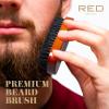 RED by Kiss Beard Brush with 100% Natural Boar Bristles for Men, Premium Wooden Brush, Beards Mustaches Grooming Shaving Comb, Tame and Soften Facial Hair (POCKET)(MILITARY)