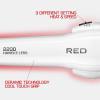 RED by Kiss Handle-Less 2200W Ceramic Tourmaline Hair Dryer, 3 Heat Settings, Pro Blow Dryer with Comb Attachment, Ionic for Frizz-Free Shine, Detangler & Straightening for 4C(White)