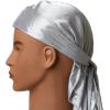 RED by Kiss Silky Satin Durag Premium Smooth Silky Durag for Men & Women 360 Waves Headwraps (Grey)