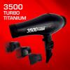 Red Pro Hair Dryer 3500W Turbo Titanium Blow Dryer with Detangler Comb, Fast Dry Smooth Hair, Multi Setting, Cool Shoot Button, Professional Salon Dryer