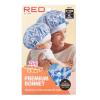 Red by Kiss 2-in-1 Mommy & Me Satin Bonnet Sleep Cap for Adult and Babies, Soft, Stretchy, and Safe, Protects Fragile Hair from Frizz & Breakage, Friction Bald Spots (Cheetah, 6-18M)(Paisley)