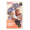 Red by Kiss 2-in-1 Mommy & Me Satin Bonnet Sleep Cap for Adult and Babies, Soft, Stretchy, and Safe, Protects Fragile Hair from Frizz & Breakage, Friction Bald Spots (Cheetah, 6-18M)(Leopard)