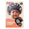 Red by Kiss Baby Satin Bonnet Sleep Cap for Infants, Soft, Stretchy, and Safe, Protects Baby Hair from Frizz & Breakage, Friction Bald Spots (Unicorn/Cupcake, 6-18M)(Black Unicorn)
