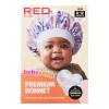 Red by Kiss Baby Satin Bonnet Sleep Cap for Infants, Soft, Stretchy, and Safe, Protects Baby Hair from Frizz & Breakage, Friction Bald Spots (Unicorn/Cupcake, 6-18M)(Purple Ikat)