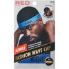 Red by Kiss Fashion Wave Cap, Ultra-Stretch Fit, Durable Elastic Band, All Day Hair Compression, Perfect Layering with Durag(Jumbo/Blue King)