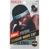 Red by Kiss Fashion Wave Cap, Ultra-Stretch Fit, Durable Elastic Band, All Day Hair Compression, Perfect Layering with Durag(Jumbo/Grey King)