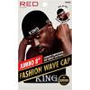 Red by Kiss Fashion Wave Cap, Ultra-Stretch Fit, Durable Elastic Band, All Day Hair Compression, Perfect Layering with Durag(Jumbo/King)