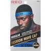 Red by Kiss Fashion Wave Cap, Ultra-Stretch Fit, Durable Elastic Band, All Day Hair Compression, Perfect Layering with Durag(Regular/Blue King)