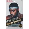 Red by Kiss Fashion Wave Cap, Ultra-Stretch Fit, Durable Elastic Band, All Day Hair Compression, Perfect Layering with Durag(Regular/Grey King)