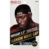 Red by Kiss Fashion Wave Cap, Ultra-Stretch Fit, Durable Elastic Band, All Day Hair Compression, Perfect Layering with Durag(Regular/King)