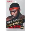 Red by Kiss Fashion Wave Cap, Ultra-Stretch Fit, Durable Elastic Band, All Day Hair Compression, Perfect Layering with Durag(Regular/Red King)