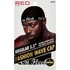 Red by Kiss Fashion Wave Cap, Ultra-Stretch Fit, Durable Elastic Band, All Day Hair Compression, Perfect Layering with Durag(Regular/on Fleek)