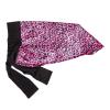 Red by Kiss Kids Satin Braid Bonnet, Comfy Wide Band for Long Hair, Long Braids (Black)(Pink Leopard)