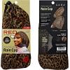 Red by Kiss Premium Satin Lined Rain Cap, 100% Waterproof Hair Protection, Adjustable Strap, Packable Pouch Included(X-large/Leopard)