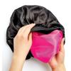Red by Kiss Reversible Silky Satin Hair Cap Hair Bonnet with Wide Edge Double Wear Cap, Super Jumbo (Black)(Black)