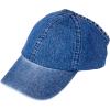Red by Kiss Satin-Lined Backless Baseball Cap, Comfortable Fit Adjustable Hat for Ponytail Designs Fashion(Denim)