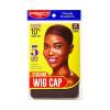 Red by Kiss Stocking Wig Cap 5 PCS (Black)(Dark Brown)